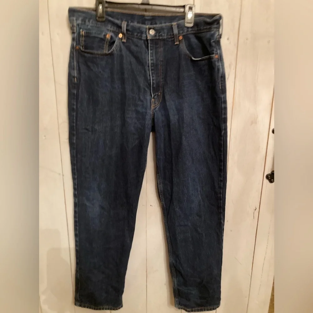 Levis Jeans Mens 38x32 Blue 550 Relaxed Fit Straight‎ Dark Wash Denim